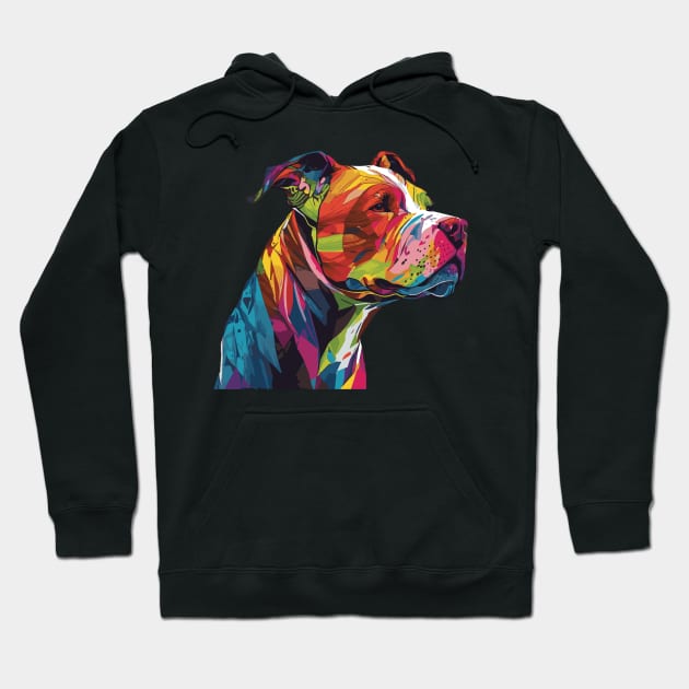 American Pit Bull Dog Art Hoodie by The Image Wizard